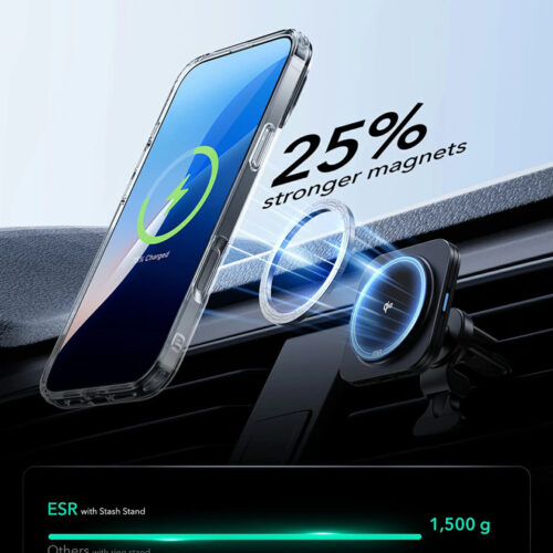 ESR - Classic Hybrid HaloLock Kickstand - iPhone 16 Plus - Clear