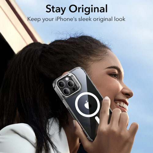 ESR - Classic Hybrid HaloLock Kickstand - iPhone 16 Pro - Frosted Black