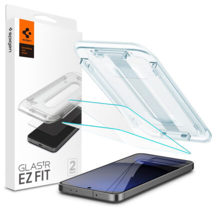 Spigen - (2 pack) Glas.tR EZ-FIT (AGL08729) - Samsung Galaxy S24 FE / A56 5G - Clear