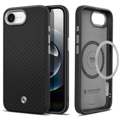 Spigen - Enzo Aramid MagSafe (ACS09153) - iPhone 16e / iPhone 17e - Matte Black