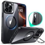 ESR - Classic Hybrid HaloLock Kickstand - iPhone 16 Pro Max - Clear Black