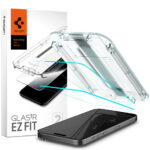 Spigen -  (2 pack) Glas.tR EZ-FIT (AGL06892) - iPhone 15 Pro - Clear