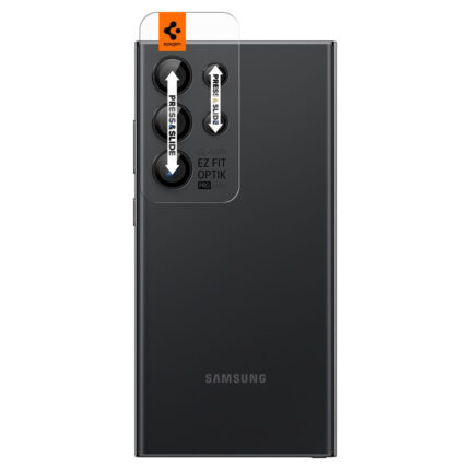 Spigen - (2 pack) Optik.tR EZ Fit Pro Camera Glass (AGL07425) - Samsung Galaxy S24 Ultra - Black