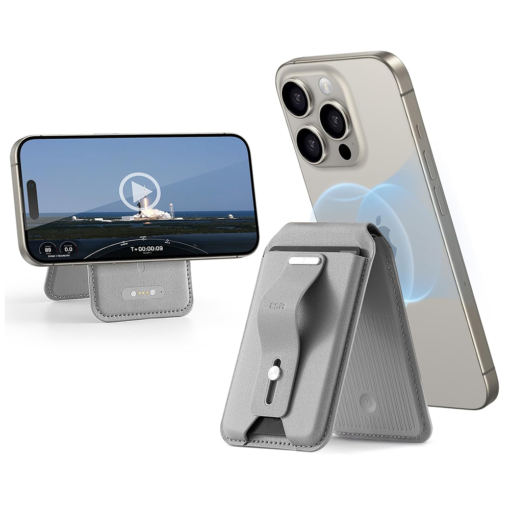 ESR - Desk Holder HaloLock Findmy Wallet - Artificial Leather Wallet Stand - Natural Titanium ESR - Desk Holder HaloLock Findmy Wallet - Artificial Leather Wallet Stand - Natural Titanium
