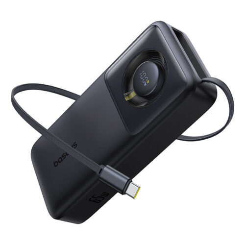 Baseus - Power Bank Free2Pull (P10073700123-00) - with Retractable USB-C Cable