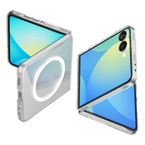 Spigen - Air Skin MagSafe (ACS09556) - Samsung Galaxy Z Flip7 - Crystal Clear / White