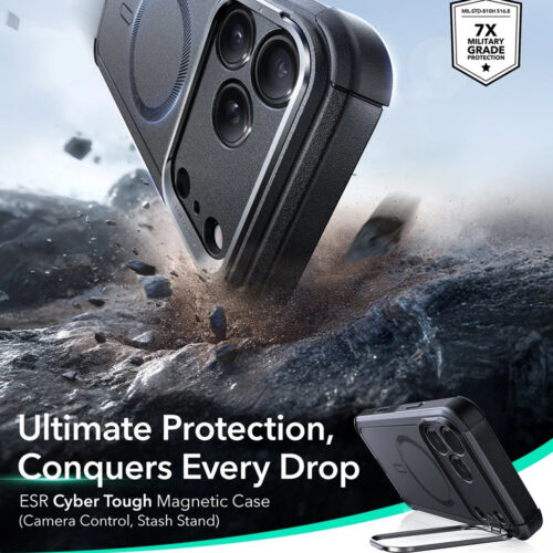 ESR - Cyber Armor Kickstand - iPhone 17 Pro - Black