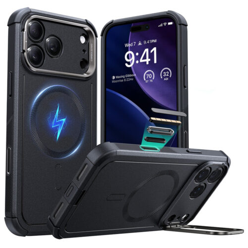 ESR - Cyber Armor Kickstand - iPhone 17 Pro Max - Black