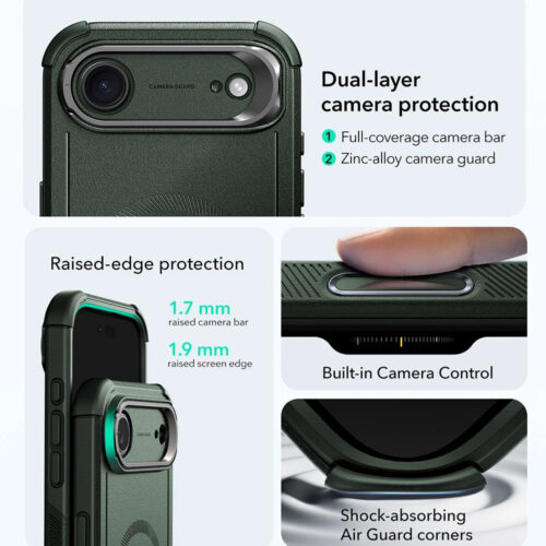 ESR - Cyber Armor Kickstand - iPhone 17 Air - Green