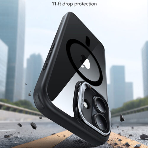 ESR - Classic Hybrid HaloLock Kickstand - iPhone 17 - Clear Black