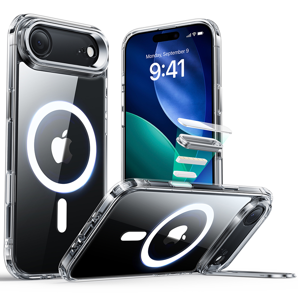 ESR - Classic Hybrid HaloLock Kickstand - iPhone 17 Air - Clear ESR - Classic Hybrid HaloLock Kickstand - iPhone 17 Air - Clear