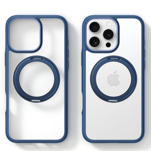 Torras - Ostand R Fusion MagSafe Series - iPhone 16 Pro - Navy Blue