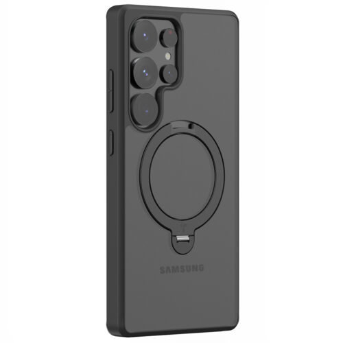 Torras - Ostand Spin MagSafe Series - Samsung Galaxy S25 Ultra - Black