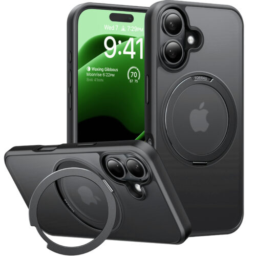 Torras - Ostand Pro MagSafe Series - iPhone 16 - Black