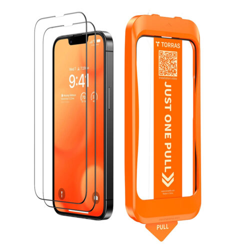 Torras - GlassGo Install Master (2 pack) - iPhone 16e / iPhone 17e - Black