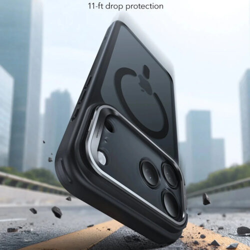 ESR - Classic Hybrid HaloLock Kickstand - iPhone 17 Pro - Frosted Black
