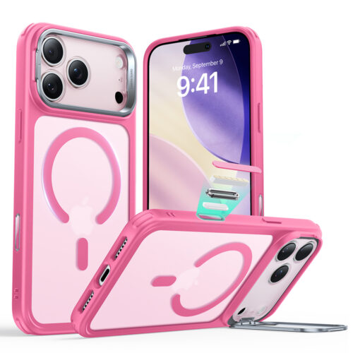 ESR - Classic Hybrid HaloLock Kickstand - iPhone 17 Pro - Frosted Pink