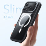 ESR - Classic Hybrid HaloLock Kickstand - iPhone 17 Pro Max - Clear Black