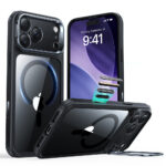 ESR - Classic Hybrid HaloLock Kickstand - iPhone 17 Pro - Clear Black