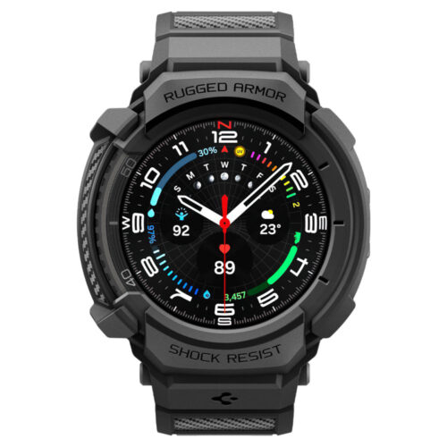 Spigen - Rugged Armor Pro (ACS10013) - Samsung Galaxy Watch8 Classic - Matte Black