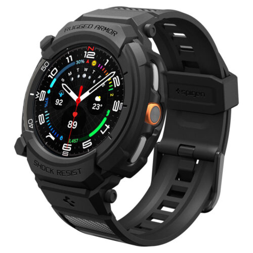 Spigen - Rugged Armor Pro (ACS10013) - Samsung Galaxy Watch8 Classic - Matte Black