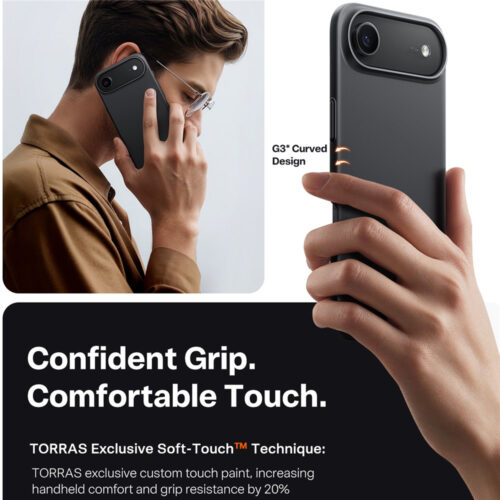 Torras - SlimFit MagSafe Series - iPhone 17 Air - Black