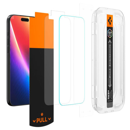 Spigen - Glas.tR EZ-FIT Pro (AGL10098) - iPhone 16 Pro / iPhone 17 / iPhone 17 Pro - Privacy