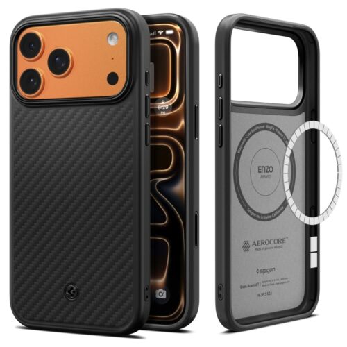 Spigen - Enzo Aramid "T" MagSafe (ACS09906) - iPhone 17 Pro Max - Black