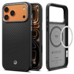 Spigen - Enzo Aramid "T" MagSafe (ACS09958) - iPhone 17 Pro - Black / Silver