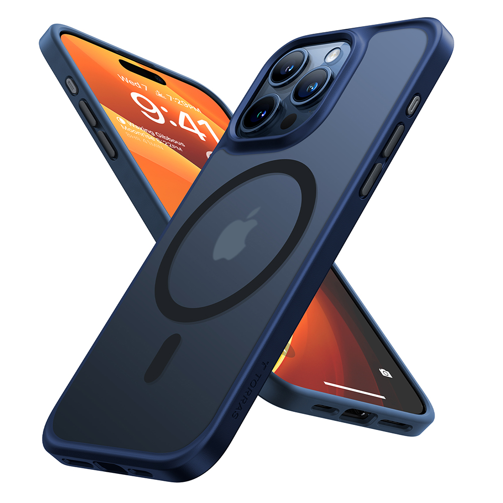 Torras - Guardian Magnetic Series - iPhone 15 Pro Max - Navy Blue Torras - Guardian Magnetic Series - iPhone 15 Pro Max - Navy Blue