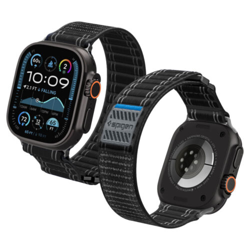 Spigen - Watchband WBF0 (AMP10141) - Apple Watch 8/9/10/11/SE/SE 2/SE 3/Ultra/Ultra 2/Ultra 3 (44/45/46/49mm) - Black