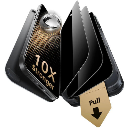ESR - Corning Gorilla Glass UltraFit Privacy™ (3 pack) - iPhone 17 Pro Max - Black