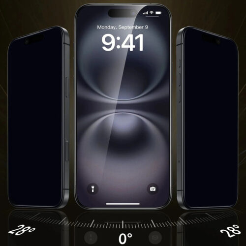 ESR - Corning Gorilla Glass UltraFit Privacy™ (3 pack) - iPhone 17 / iPhone 16 Pro - Black