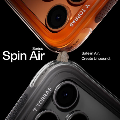 Torras - Ostand Spin Air Series - iPhone 17 Pro Max - Shadow Black