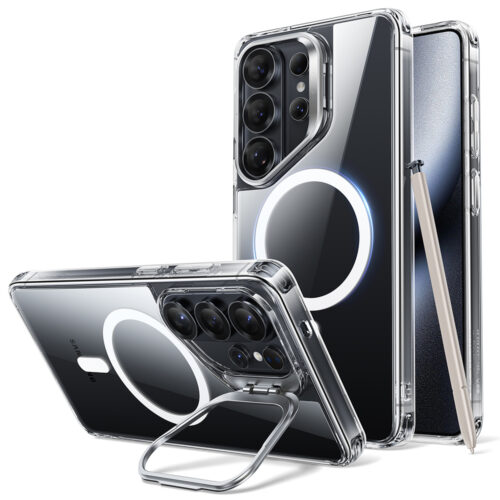 ESR - Classic Hybrid HaloLock Kickstand - Samsung Galaxy S26 Ultra - Clear