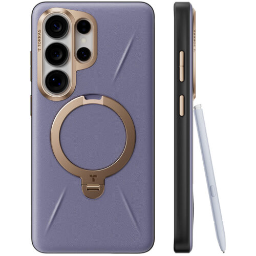 Torras - QPRO Leather Series - Samsung Galaxy S26 Ultra - Dark Purple