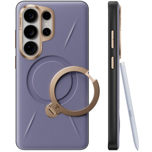 Torras - QPRO Leather Series - Samsung Galaxy S26 Ultra - Dark Purple