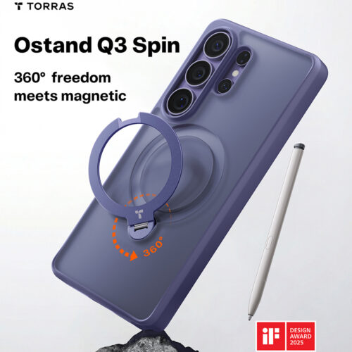 Torras - Ostand Spin Series - Samsung Galaxy S26 Ultra - Dark Purple