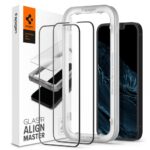 Spigen - (2 pack) Glas.tR Align Master (AGL03387) - iPhone 13 / iPhone 13 Pro / iPhone 14 / iPhone 16e / iPhone 17e - Black