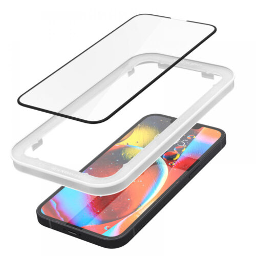 Spigen - (2 pack) Glas.tR Align Master (AGL03387) - iPhone 13 / iPhone 13 Pro / iPhone 14 / iPhone 16e / iPhone 17e - Black