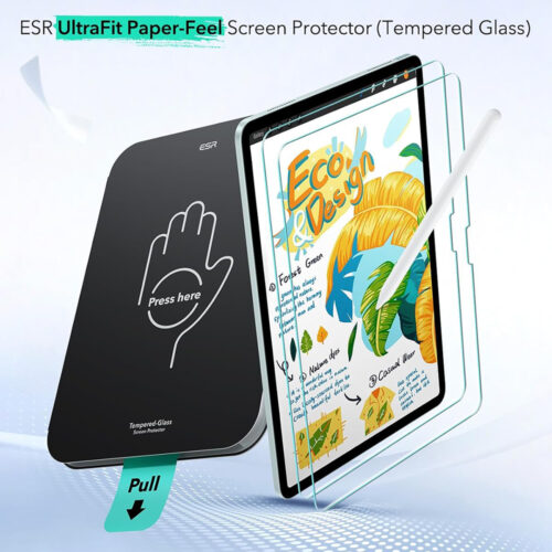 ESR - Paper-Feel UltraFit Tray (2 pack) - iPad 10 (2022) 10.9 / 11 (2025) / 12 (2026) - Clear