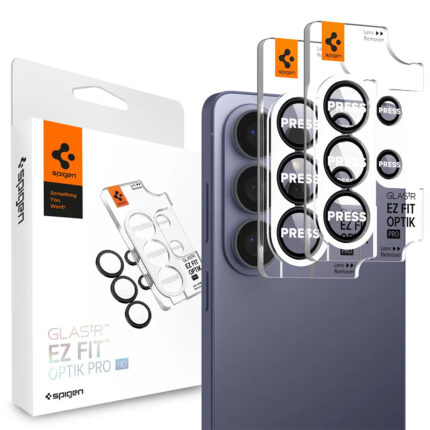Spigen - (2 pack) Optik.tR EZ Fit Pro HD Camera Glass (AGL11076) - Samsung Galaxy S26 Ultra - Black