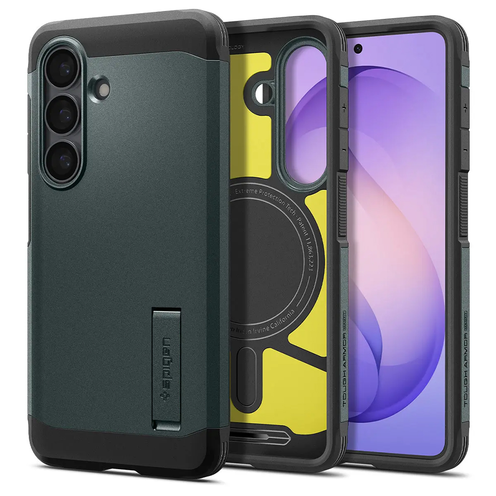 Spigen - Tough Armor MagSafe (ACS10715) - Samsung Galaxy S26 Plus - Abyss Green Spigen - Tough Armor MagSafe (ACS10715) - Samsung Galaxy S26 Plus - Abyss Green
