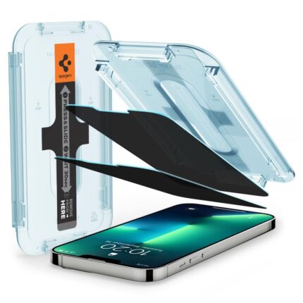 Spigen - (2 pack) Glas.tR EZ-FIT (AGL03378) - iPhone 13 Pro Max / iPhone 14 Plus - Privacy