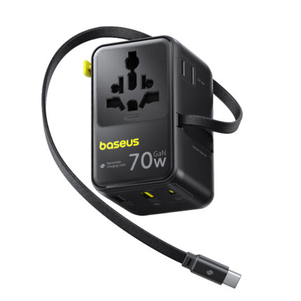 Baseus - Travel Adapter EnerCore CG11 (E0307E00) - with Retractable Type-C Cable