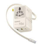 Baseus - Travel Adapter EnerCore CG11 (E0307E01) - with Retractable Cable