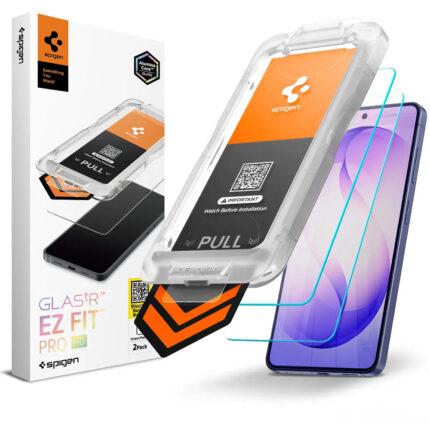 Spigen - (2 pack) Glas.tR EZ-FIT Pro HD (AGL11084) - Samsung Galaxy S26 Plus - Clear
