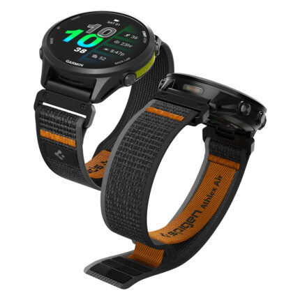 Spigen - Athlex Air QuickFit 22mm (AMP11426) - Garmin Fenix 5/5 Plus 6/6 Pro/7/Forerunner 935/945/970 - Active Black/Orange