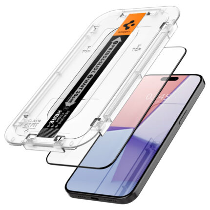 Spigen - (2 pack) Glas.tR EZ-FIT (AGL06873) - iPhone 15 Pro Max - Black